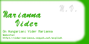 marianna vider business card